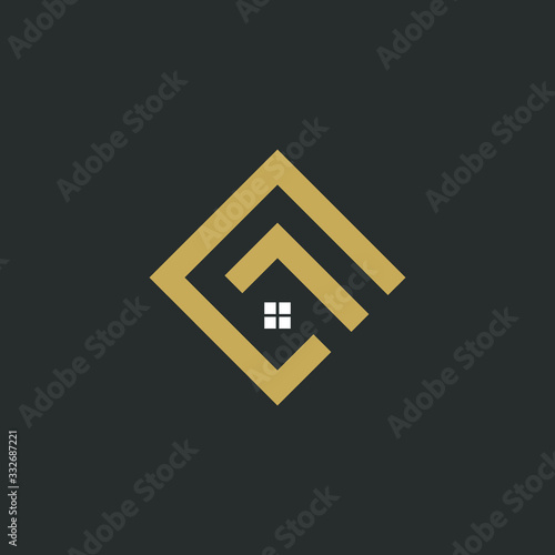 letter G, construction and building logo vector.