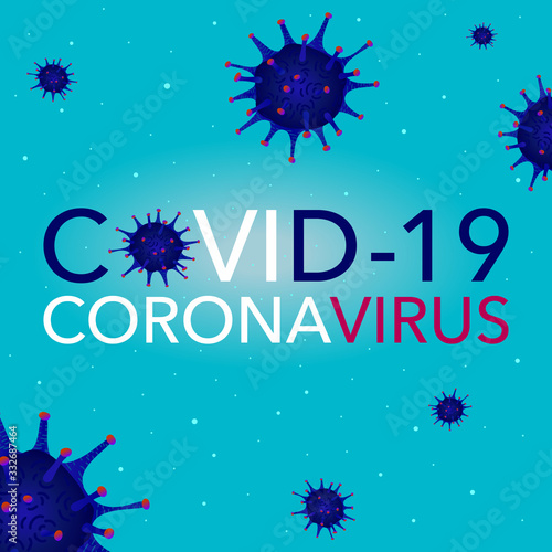Covid 19, pandemic coronavirus, virus symbol, global warning. Covid-19 vector illustration background