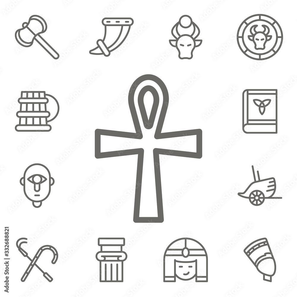 Ankh icon. Mythology icons universal set for web and mobile