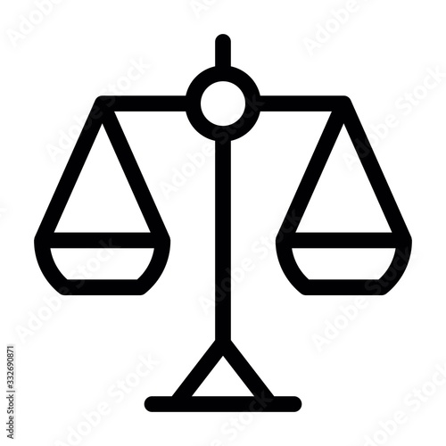 Scales icon. Balance symbol. Law, justice concept.