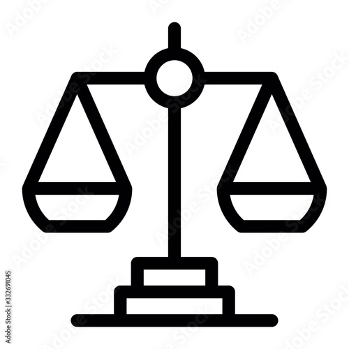 Scales icon. Balance symbol. Law, justice concept.