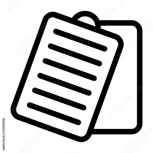 Clipboard or checklist icon in line style. Task list, audit report and check symbols. Done, tick, checkmark, approved signs. Checklist for modern mobile and web UI designs.