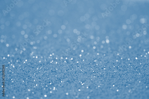 Blue vintage glitter defocused blurred texture christmas abstract background