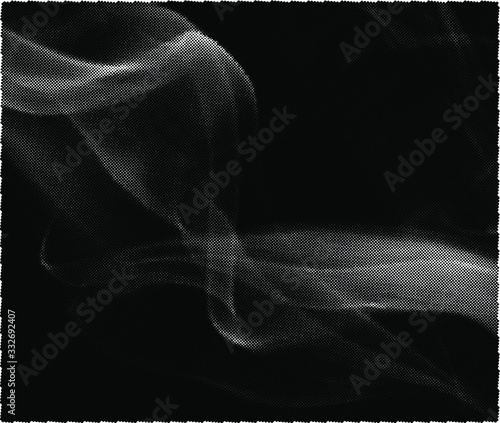Abstract white smoke texture on black background