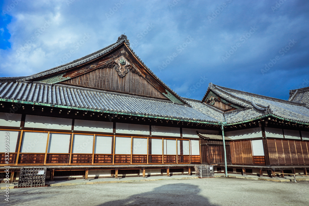 Nice View to the Japanese styled building in the Nijo Castle, Japan Nice View to the Japanese styled building in the Nijo Castle, Japan