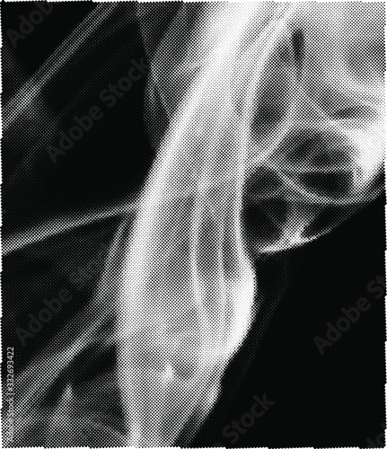 Abstract white smoke texture on black background
