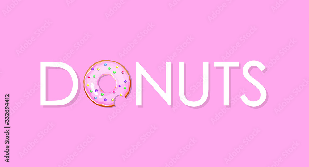 Donut logo with bite Donut logo with bite