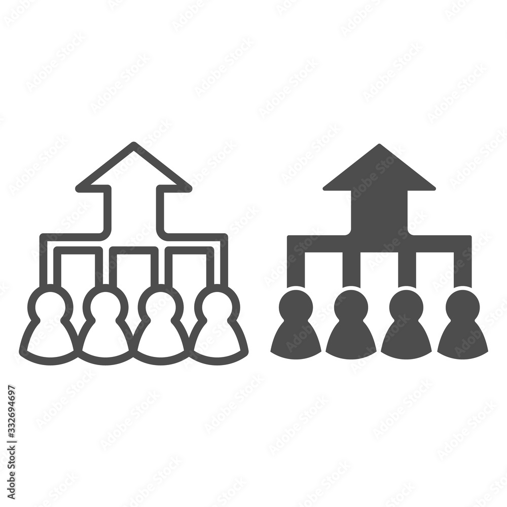 Career Group Growth Line And Solid Icon Hierarchy Or Flow Chart Up career-group-growth-line-and-solid-icon-hierarchy-or-flow-chart-up