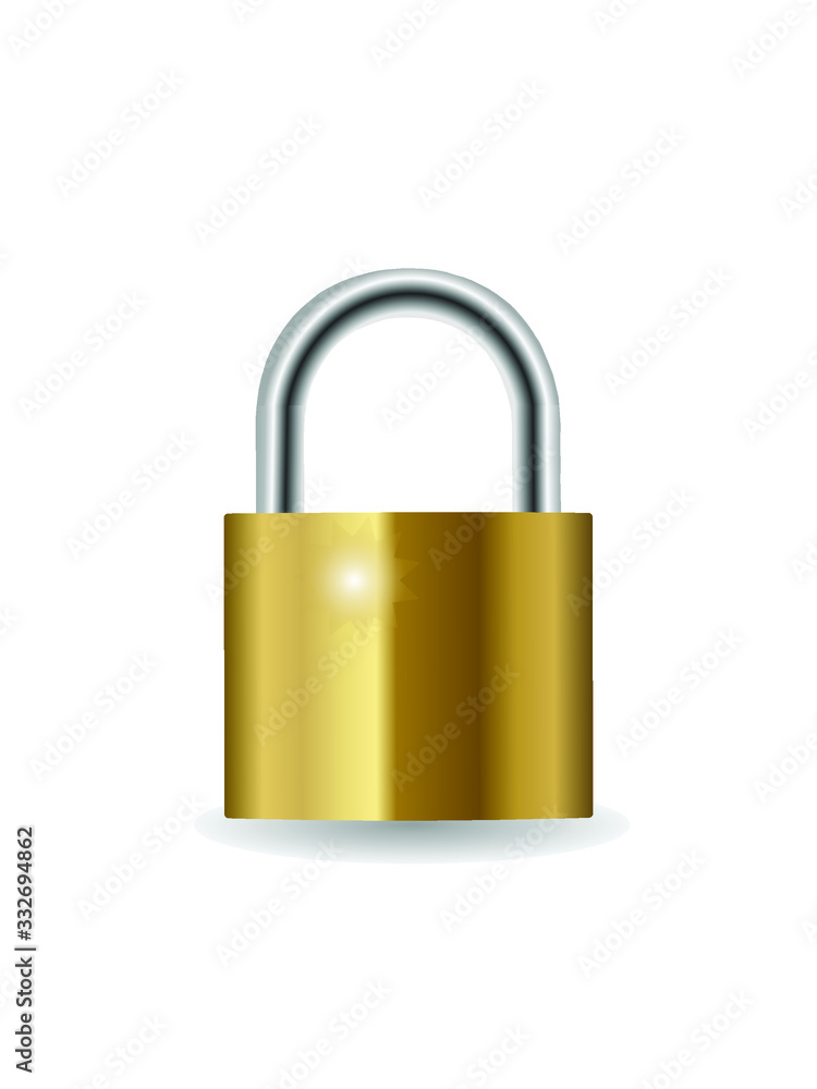 Padlock isolated on white background illustration vector Padlock isolated on white background illustration vector