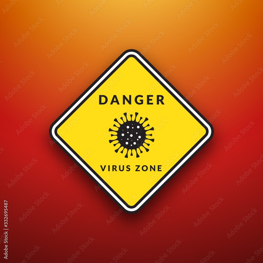 Warning danger of spreading the virus outbreak Warning danger of spreading the virus outbreak