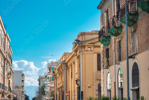 MESSINA, ITALY - January 20, 2019: Street view of downtown in Messina, Italy
