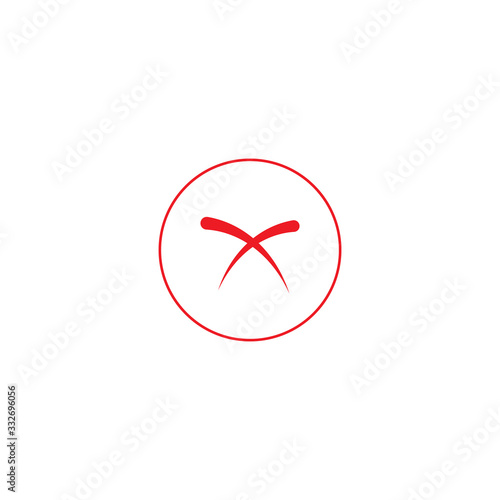 cancel mark. vector icon symbol on white background