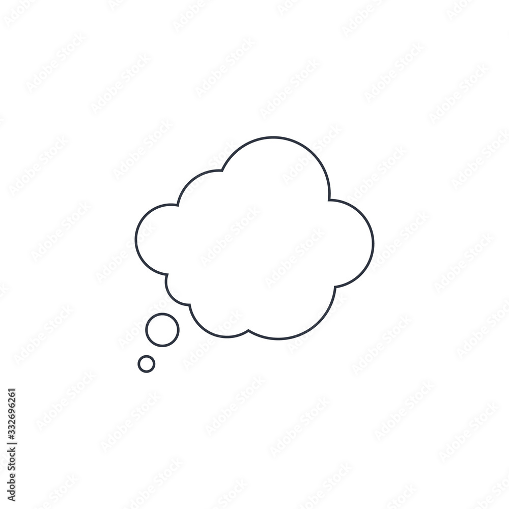 Cloud icon flat style symbol on white background Cloud icon flat style symbol on white background