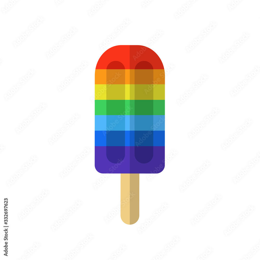 rainbow ice cream icon, vector illustration rainbow ice cream icon, vector illustration