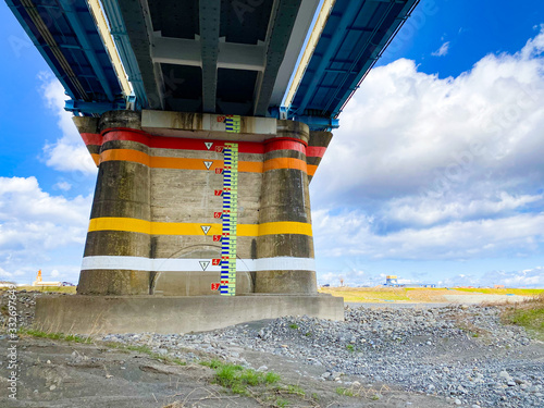 Water level gauge for Japanese rivers.