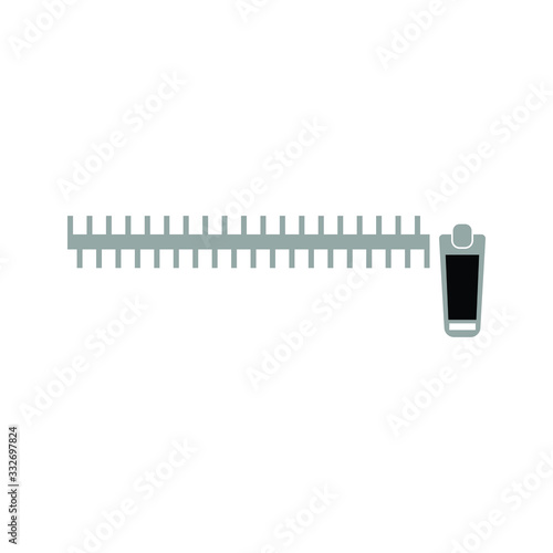 vector illustration of a simple zipper, part of jeans to cover the genital area