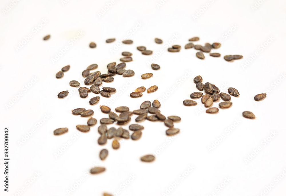 Watermelon seeds composition isolated over the white background Watermelon seeds composition isolated over the white background