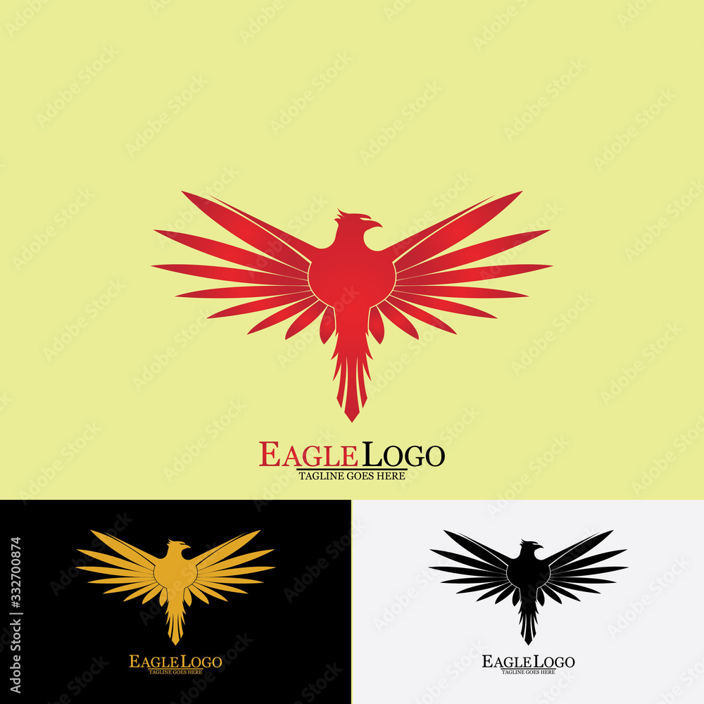 Fototapeta premium Falcon Eagle Bird Logo Template Vector Icon