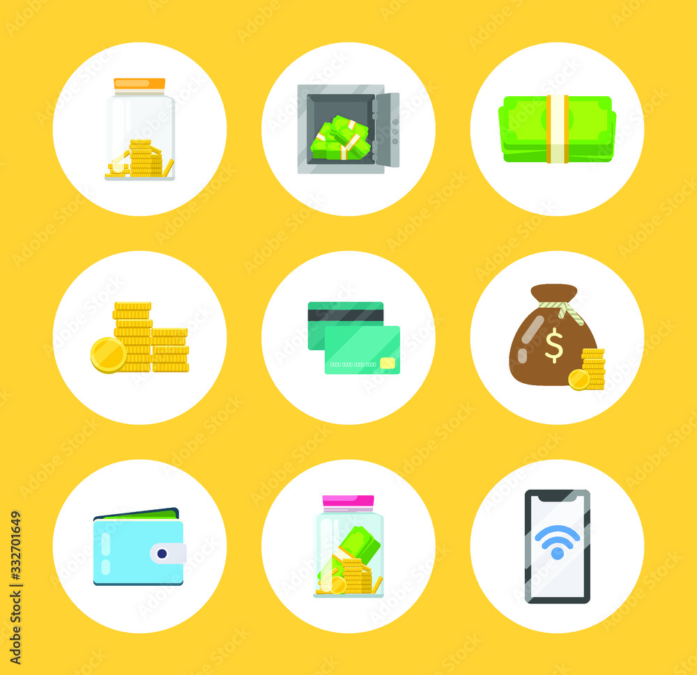 Set of financial icons Set of financial icons