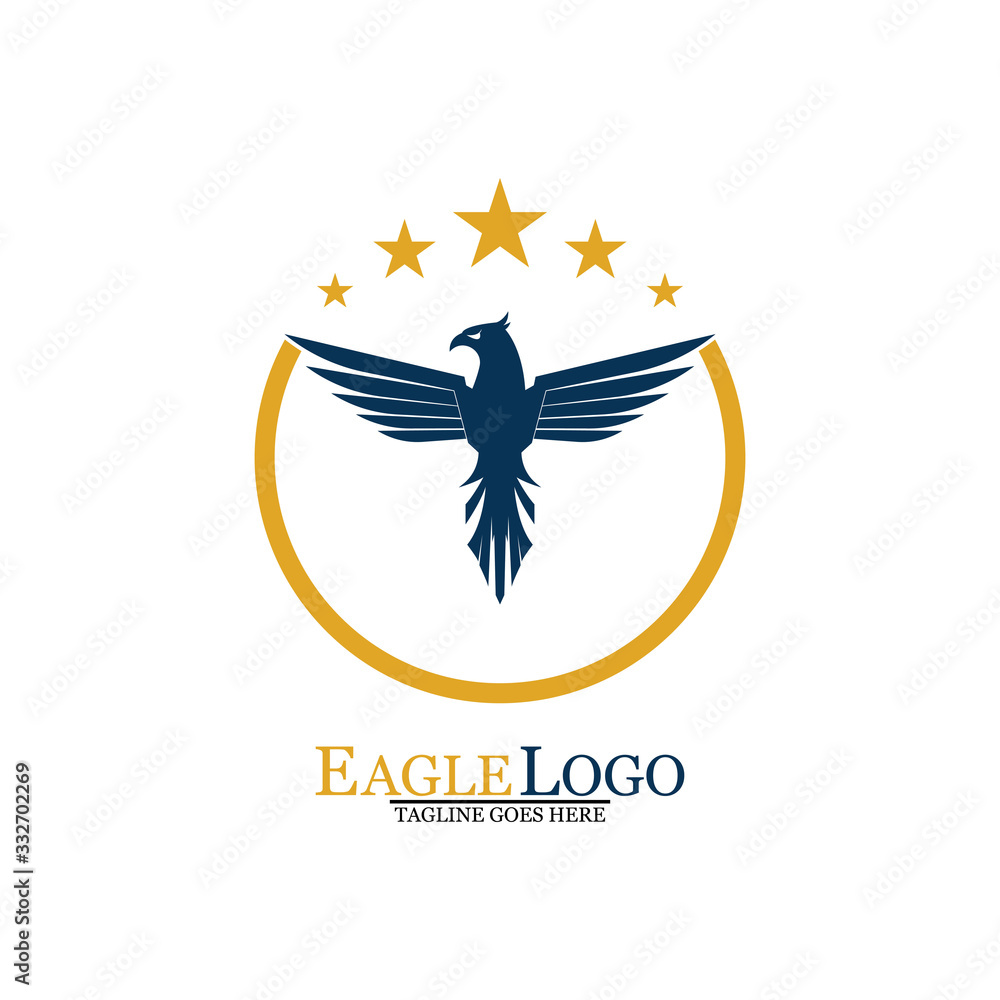 Falcon Eagle Bird Logo Template Vector Icon Falcon Eagle Bird Logo Template Vector Icon