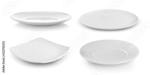 Bild auf Leinwand white plate on white background