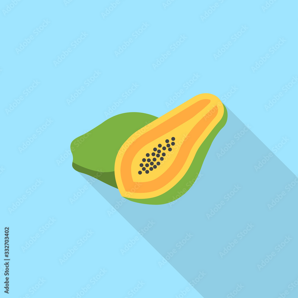 flat icons for fruits,Papaya,vector illustrations flat icons for fruits,Papaya,vector illustrations