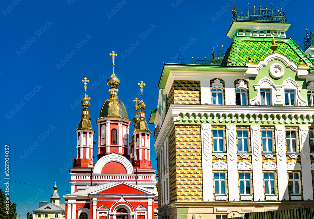 Fototapeta premium St. John the Baptist Church at Kazan Monastery in Tambov, Russian Federation
