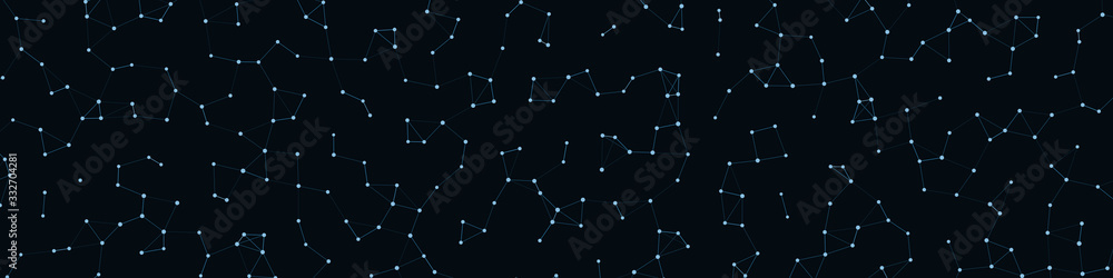 Fototapeta premium Network Mesh Procedural Art background illustration