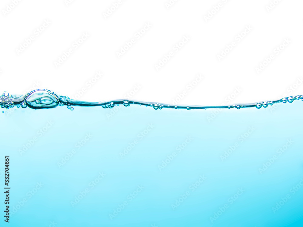 Water and air bubbles over white background. Water and air bubbles over white background.