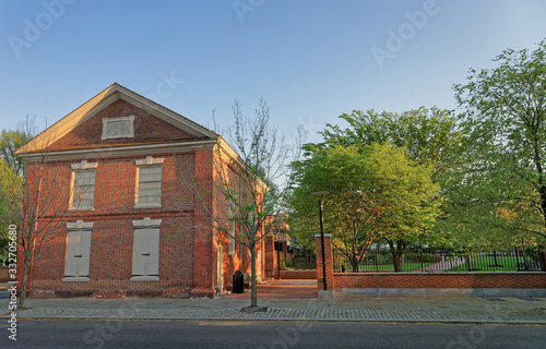 Red brick building in the Old City in Philadelphia
