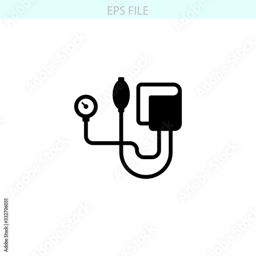Blood pressure kit icon. EPS vector file