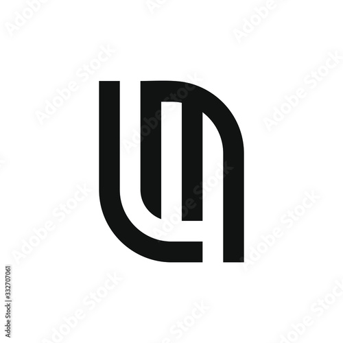 initial lm logo design vector illustration