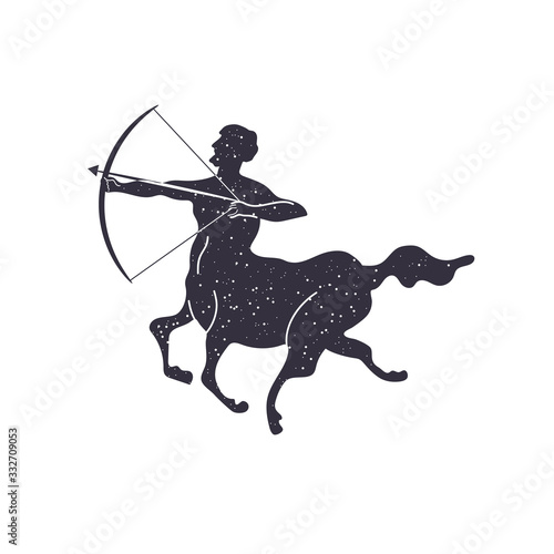 Zodiac sign Sagittarius. The symbol of the astrological horoscope.