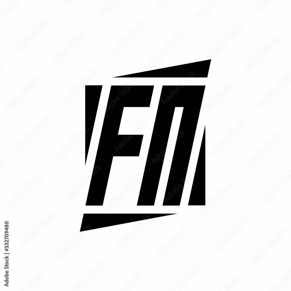 FN Logo monogram with modern style concept design template FN Logo monogram with modern style concept design template