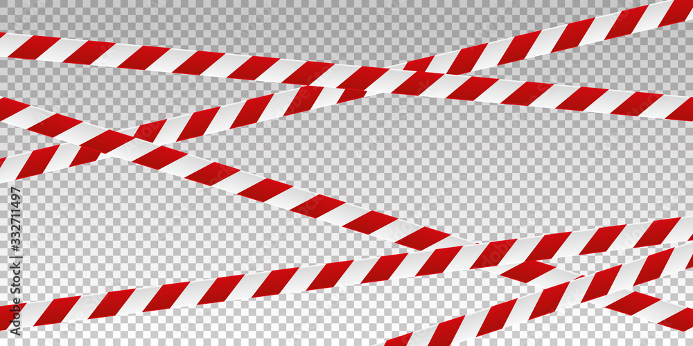 Obraz premium red and white tape