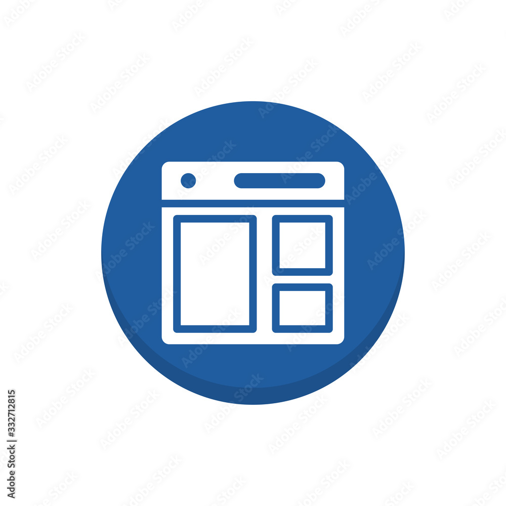 Layout Vector Icon Colour Circle Icon Illustration. Layout Vector Icon Colour Circle Icon Illustration.