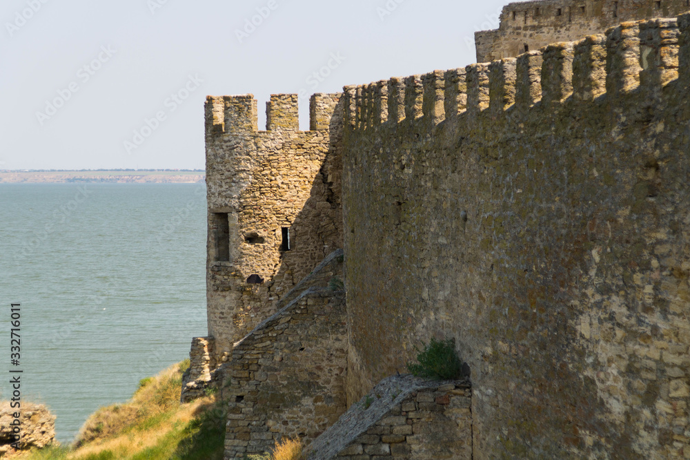 Wall and tower of the fortress in Belgorod-Dniester, Ukraine Wall and tower of the fortress in Belgorod-Dniester, Ukraine