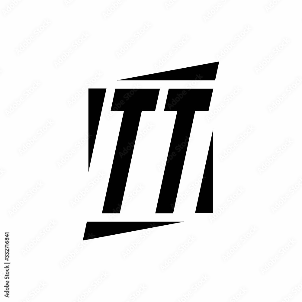 TT Logo monogram with modern style concept design template