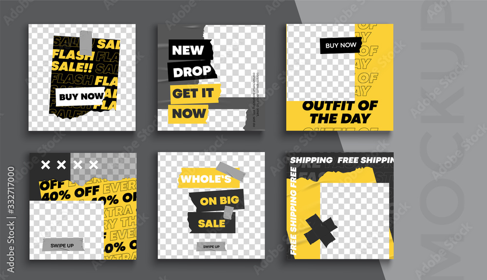 Sale banner layout design. Set of social media mobile app for shopping, sale, product promotion. Sale banner layout design. Set of social media mobile app for shopping, sale, product promotion.