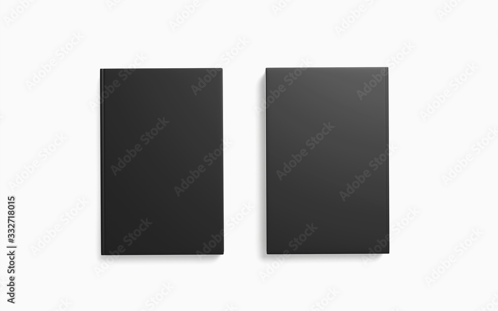 2 books with blank black hardcover isolated on white as template for your design presentation, promotion etc. 2 books with blank black hardcover isolated on white as template for your design presentation, promotion etc.