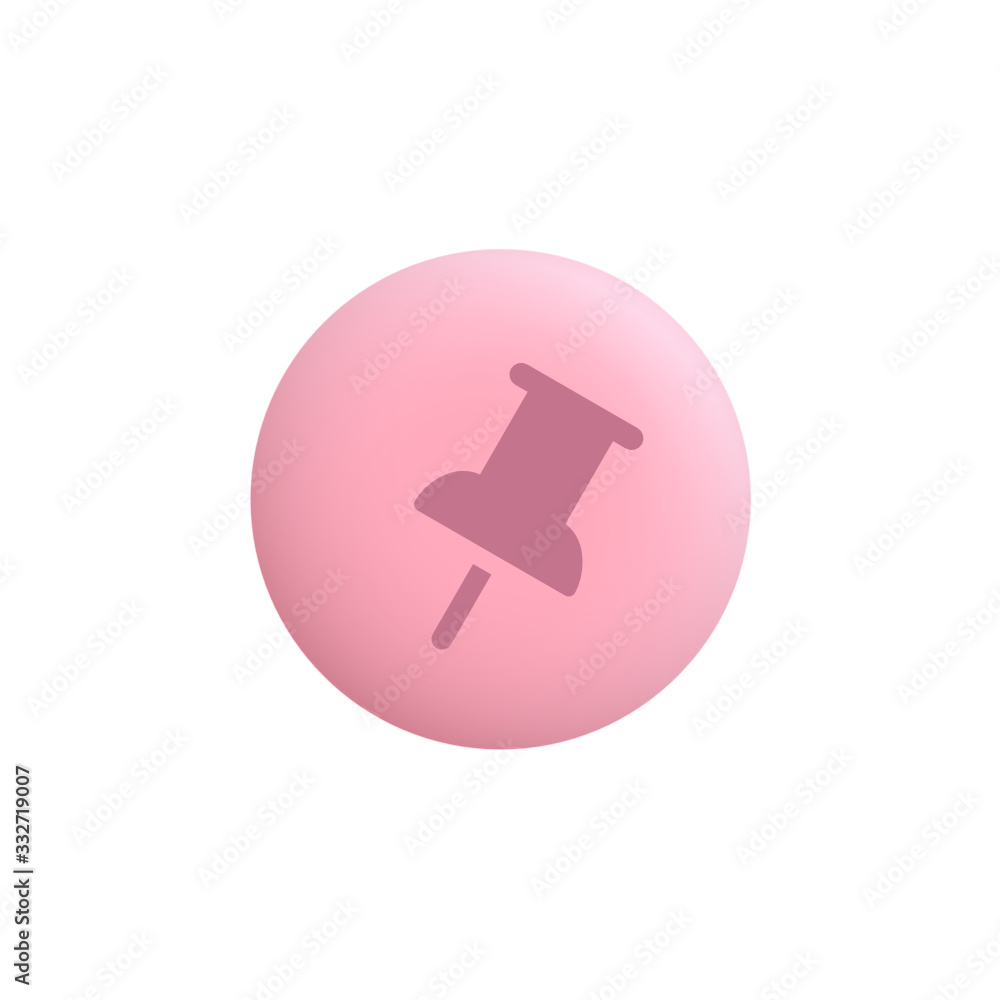Push Pin - Modern App Button Push Pin - Modern App Button