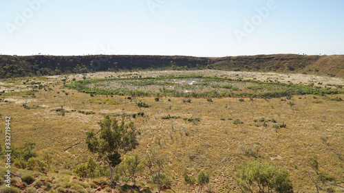 Bush landscapes on the Wolfe Creek Crater near the town of Halls Creek in Western Australia.