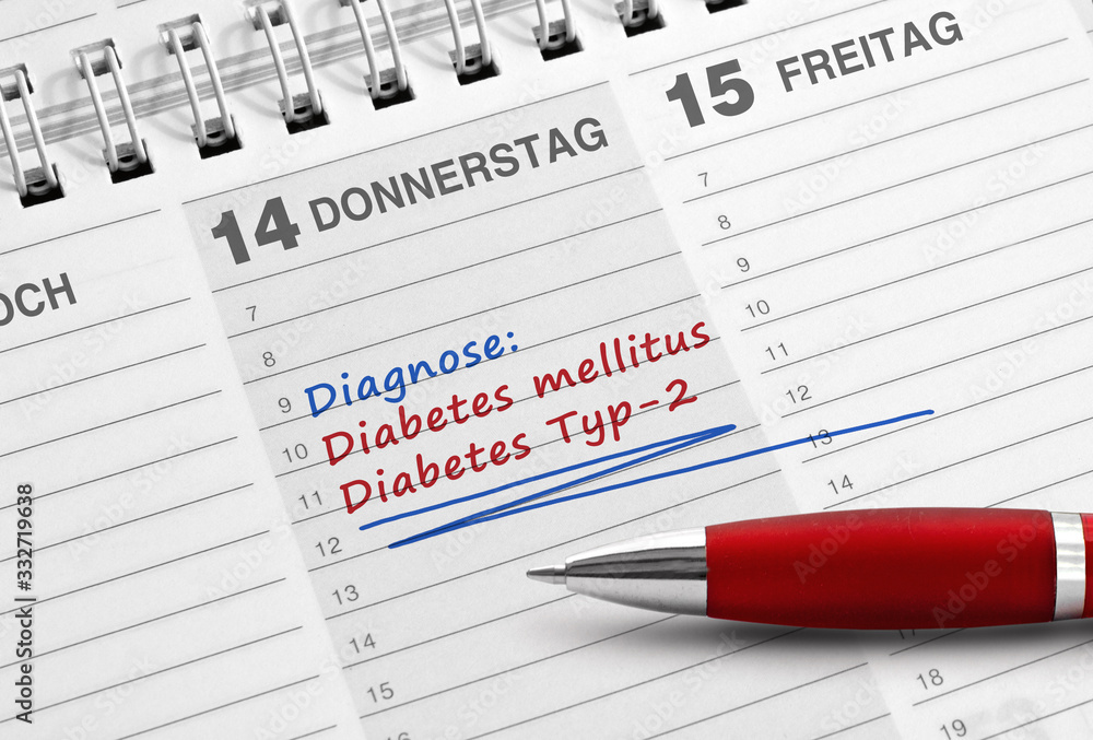 Notiz: Diagnose, Diabetes Typ-2, Diabetes mellitus, Notiz: Diagnose, Diabetes Typ-2, Diabetes mellitus,