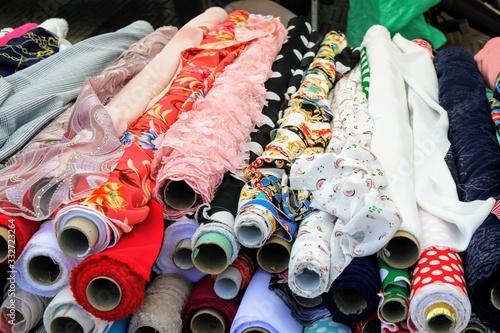 Image of multicolored fabrics