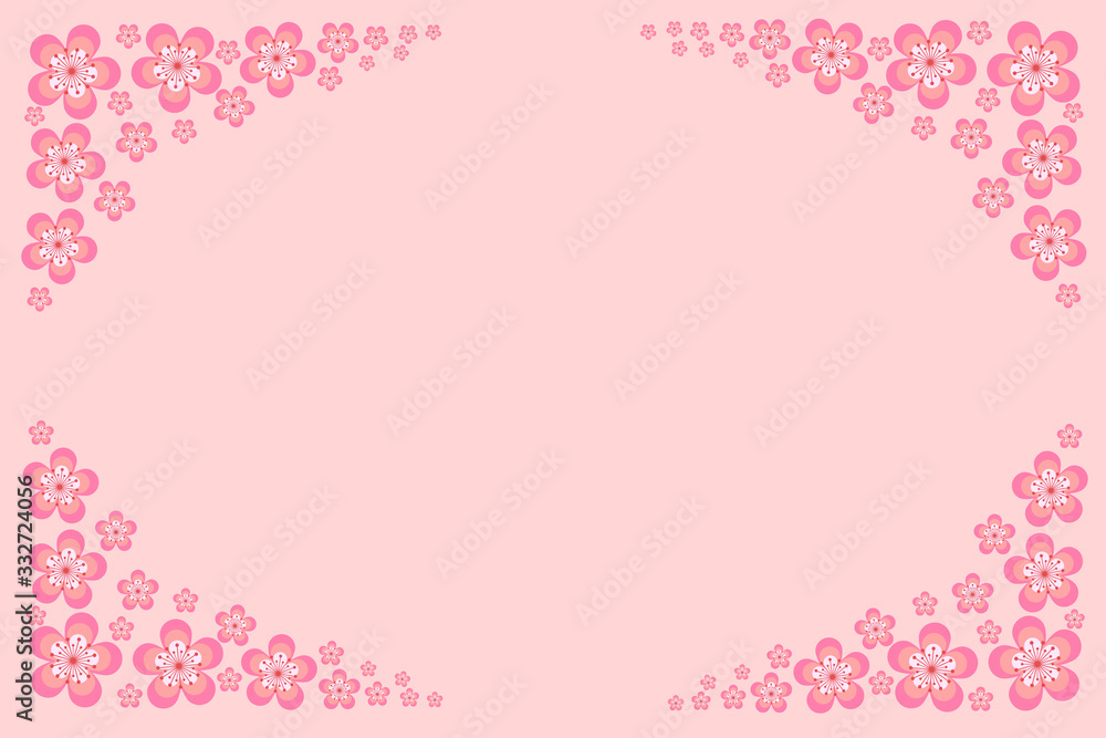Hello spring bloom lettering flowers wreath frame minimal style postcard illustration. Sakura cherry blossom mood season inspiration element. Spring time concept. Simple vector sign. Hello spring bloom lettering flowers wreath frame minimal style postcard illustration. Sakura cherry blossom mood season inspiration element. Spring time concept. Simple vector sign.