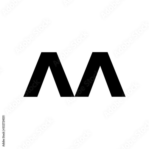 Unique AA logo, monogram, vector