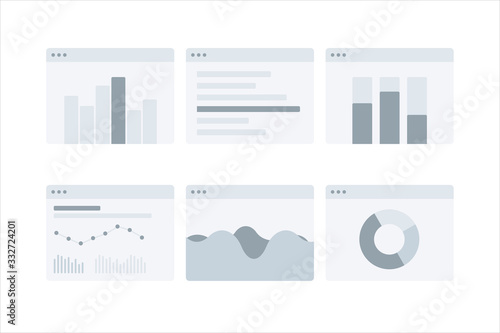 Unique chart, infographic illustration, vector