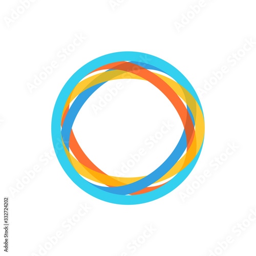 Unique circle logo, illustration, vector