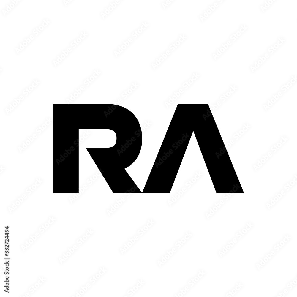 Unique RA logo, monogram, vector Unique RA logo, monogram, vector