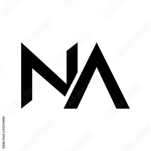 Unique NA logo, monogram, vector photo
